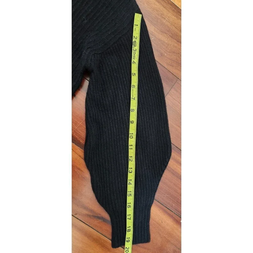 N.O.W. Andrea Rosati Cashmere Sweater Women Black Ribbed Knit Italy Oversized M